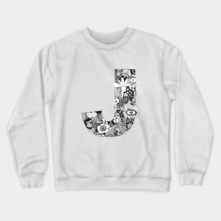 Floral Letter J Crewneck Sweatshirt